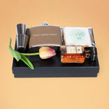 Leather Flask in Black box