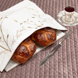 Leaf Embroidered Challah Cover