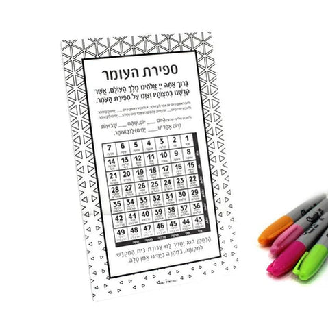 Color it Acrylic Sefiras Haomer Card