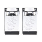 ENGRAVED CRYSTAL TEA LIGHT HOLDERS