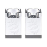 ENGRAVED CRYSTAL TEA LIGHT HOLDERS
