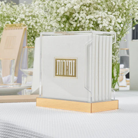 Square Shabbos & Yom Tov Zemiros Bencher Set
