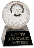 Clear Crystal Golf Ball Clock