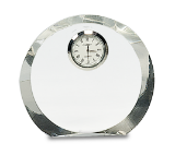 Clear Crystal Round Clock