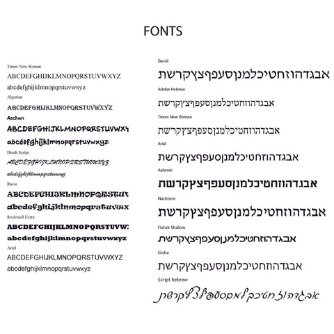 Fonts