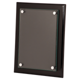 Black Piano Finish Floating Glass Plaque