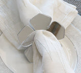 Mirrored Flower Napkin Rings- Silver or Gold