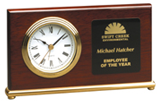 Rosewood Piano Finish Horizontal Desk Clock