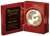 Rosewood Piano Finish Book Clock