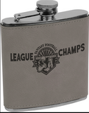 Leatherette Stainless Steel Flask - 6 oz.